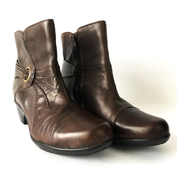 clarks brown ankle boots